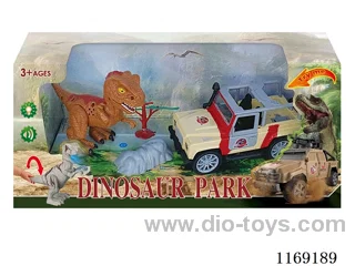 Dinosaur Set (Dinosaur and inertial car belt sound and light) (included 6*AG13)