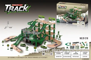 Assembled DIY military base parking lot 95PCS
