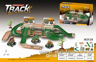 Assembled DIY dinosaur parking lot 34PCS