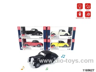 1:32 alloy pull back car W L/M