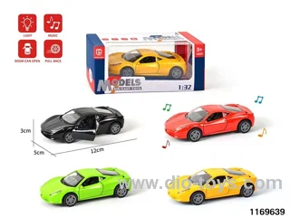 1:32 alloy pull back car W L/M
