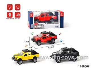 1:32 alloy pull back car W L/M