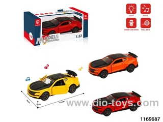 1:32 alloy pull back car W L/M
