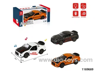1:32 alloy pull back car W L/M