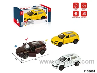 1:32 alloy pull back car W L/M