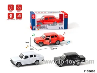 1:32 alloy pull back car W L/M