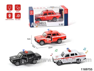 1:32 alloy pull back car W L/M