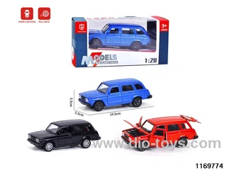 1:28 alloy pull back car