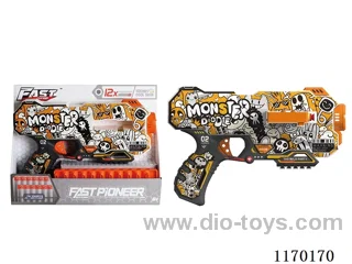 Manual UV-printed soft bullet gun