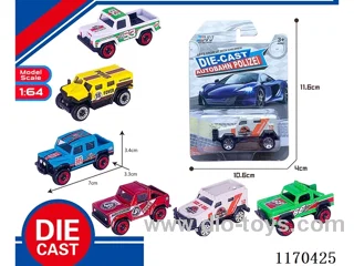 6 Mixed Packs free wheel alloy car