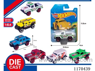 6 Mixed Packs free wheel alloy car
