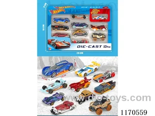1:64 free wheel car 10 mixed pack