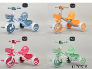 Children's three-wheeled bicycle with lights and music stroller