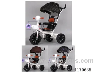 Children's tricycle 4-in-1 baby walking stroller