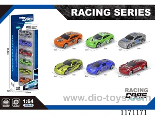 Alloy gliding simulation car 6 mixed (6 / box)