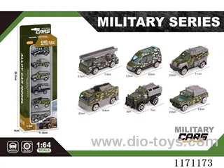 Alloy taxiing military car 6 mixed (6pcs/box)