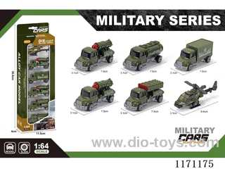 Alloy Scooter Long Head Military Vehicle 6 Mixed