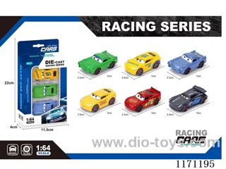 Alloy gliding simulation car 6 mixed (3pcs/box)
