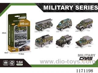 Alloy taxiing military vehicles 6 mixed (3 / box)
