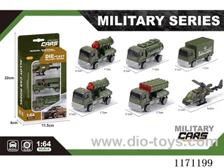 Alloy Scooter Short Head Military Vehicle 6 Mixed(3pcs/box)