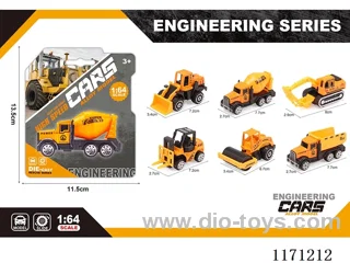 Alloy Electro-Mechanical Vehicles 6 assorted