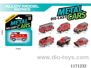 Alloy Scooter Fire Truck 6 models mixed