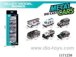 Alloy taxiing police car 6 mix(6pcs/box)