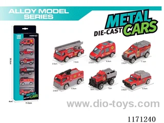Alloy Scooter Fire Truck 6 Assorted(6pcs/box)