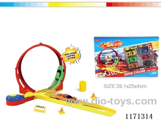 Hand Hammer Bouncing Railcar with 6 Racing Cars