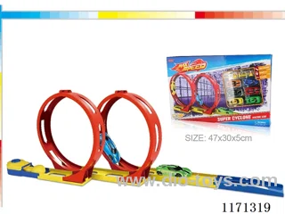 Hammer Stretch Double Circle Track Car with 6 Race Cars