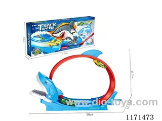 Shark Pull Back Track Car Set