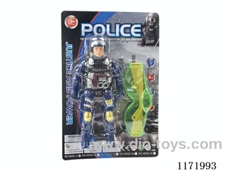 Police + glasses with lights included battery 2 colors mixed