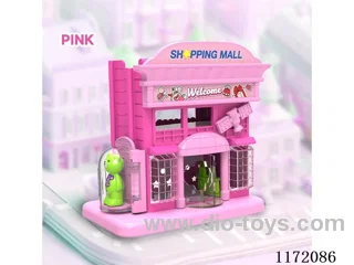 Shopping center miniature scene