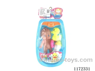 Baby bathtub + doll set