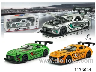 1:24 pull back alloy car 1PCS W L/M (openable door)