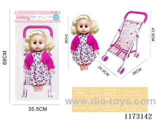 31CM iron trolley + Eye doll with 4 sound IC (3*AG13 included)