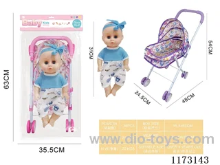 31CM iron trolley + Eye doll with 4 sound IC (3*AG13 included)