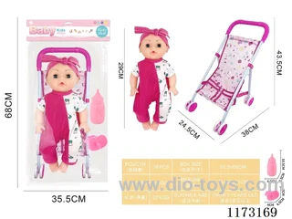 29CM iron trolley with 4 sound IC accessories: bottle + pacifier (3*AG13 included)