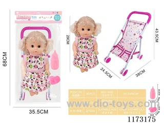29CM iron trolley with 4 sound IC accessories: bottle + pacifier (3*AG13 included)