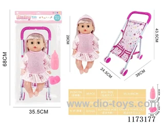 29CM iron trolley with 4 sound IC accessories: bottle + pacifier (3*AG13 included)