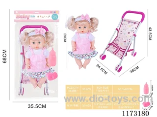 29CM iron trolley with 4 sound IC accessories: bottle + pacifier (3*AG13 included)