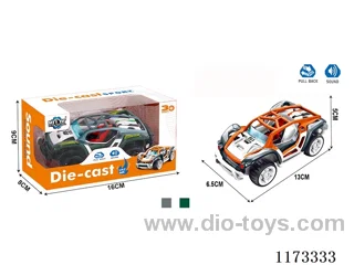 pull back alloy car with sound（3*AG3 included）