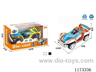 pull back alloy car with sound（3*AG3 included）