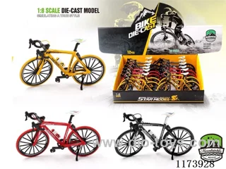 1:8 Alloy Bicycle, 3 colors mixed, 12pcs/display box, 12boxes/ctn