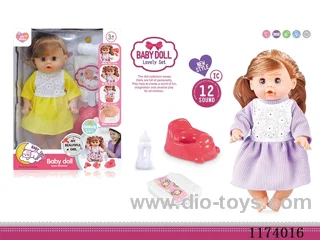12 inch live eye and 12 sound water drinking urinal doll
