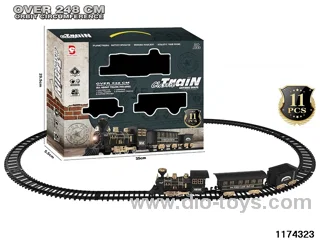 Electric railroad train with lights train sound