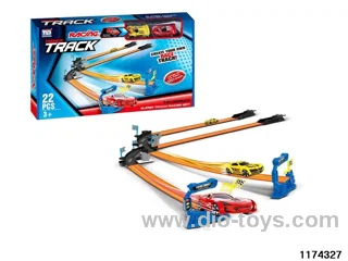 Pull back rail car