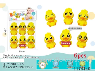 6 New Vinyl Ducks Water Play Ducks