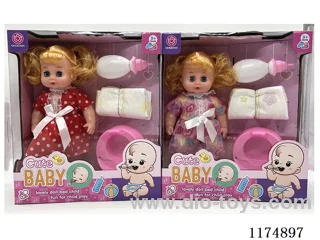 12” Live Eye Doll with Drinking and Peeing Function, with 6 Voices, Accessories, included 2*AG13 Batteries