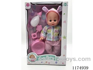 14 inch doll with 6 voices, accessories, included 3*AG13 batteries
